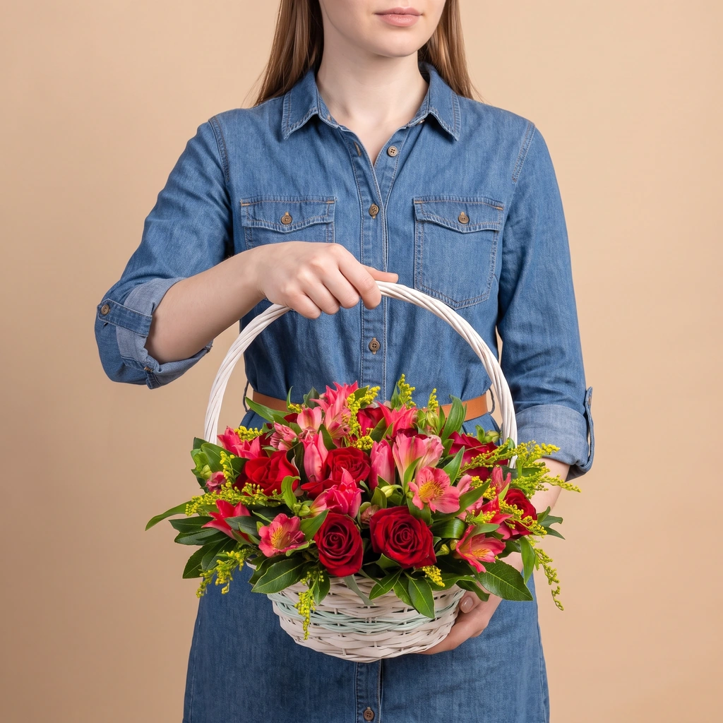 Корзина с цветами 